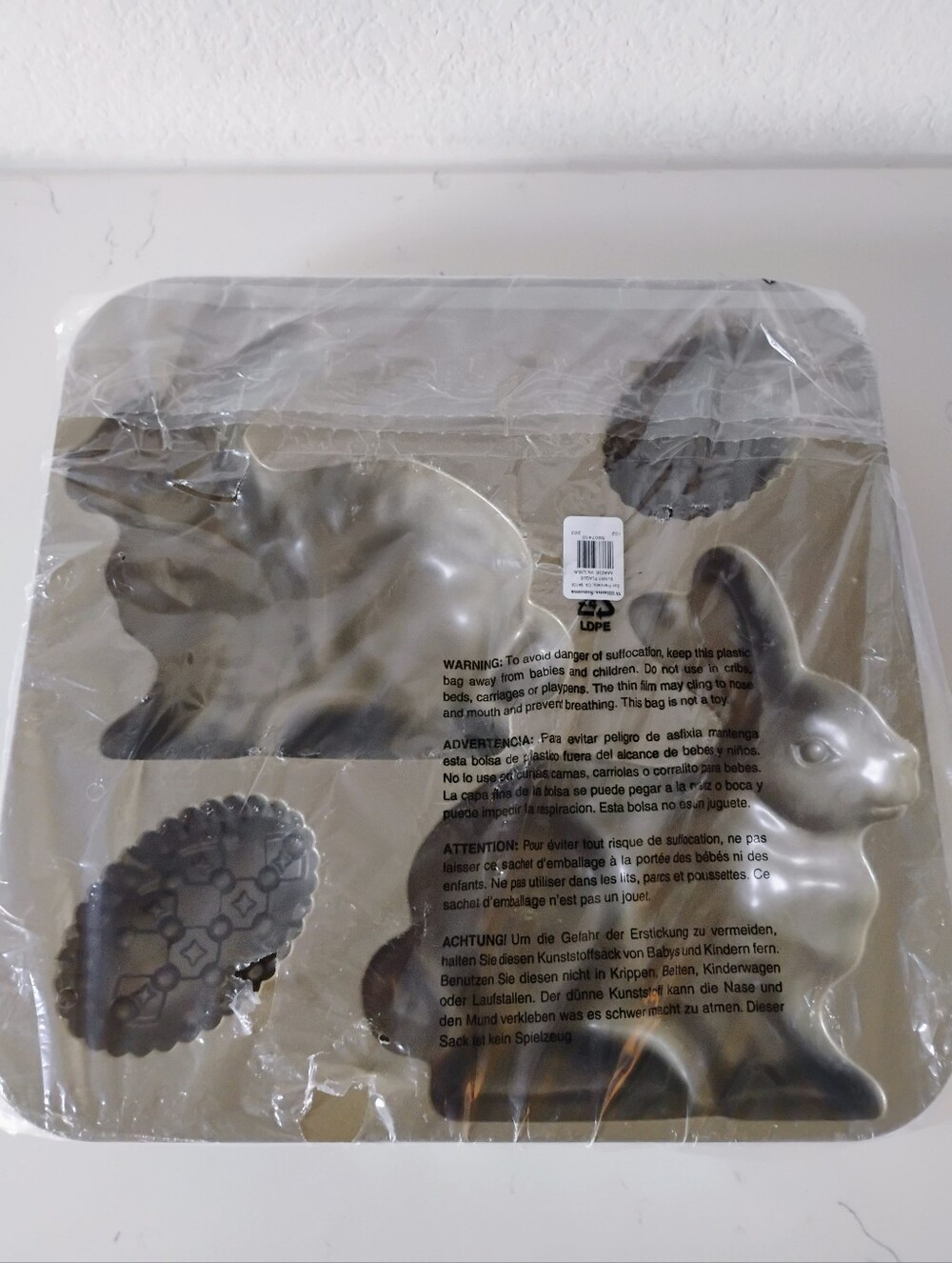 Nordic Ware Williams Sonoma Easter Bunny Plaque Cake Pan NEW Holiday Bakeware